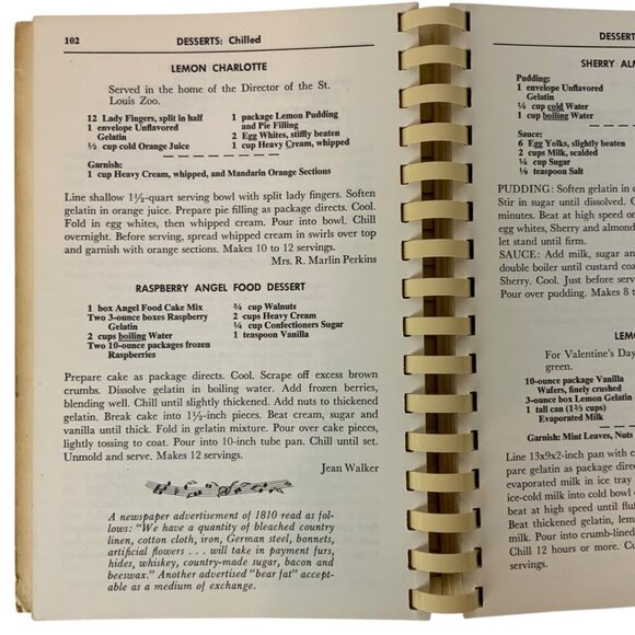The Saint Louis Cookbook Bicentennial Ed Spiral Bound 1964 Womens Association - Picture 7 of 12
